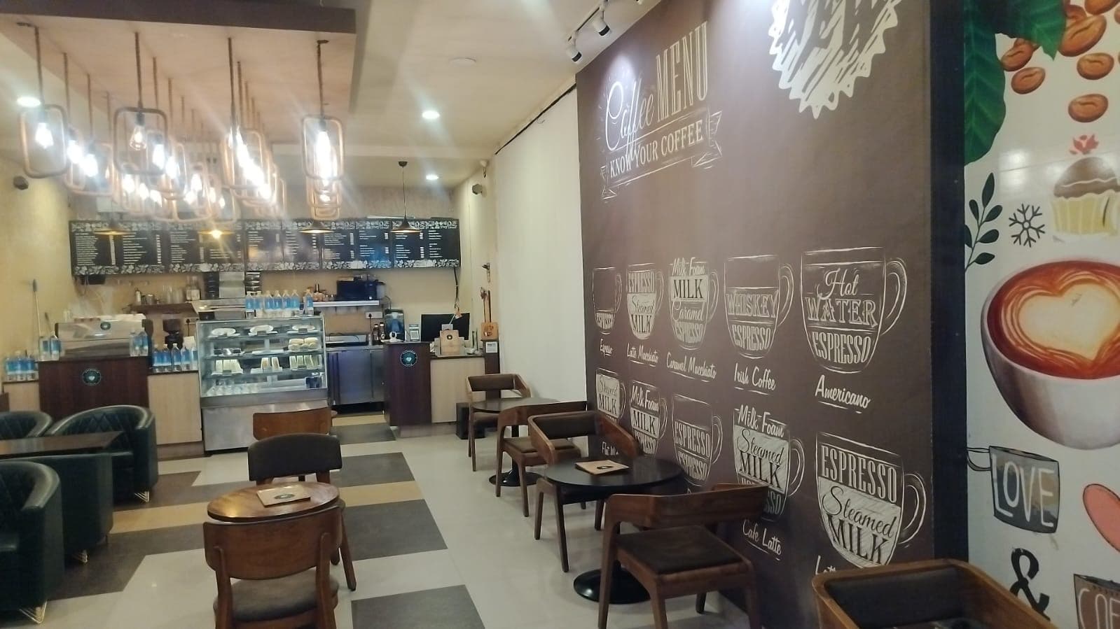 The StarBrew counter and barista station